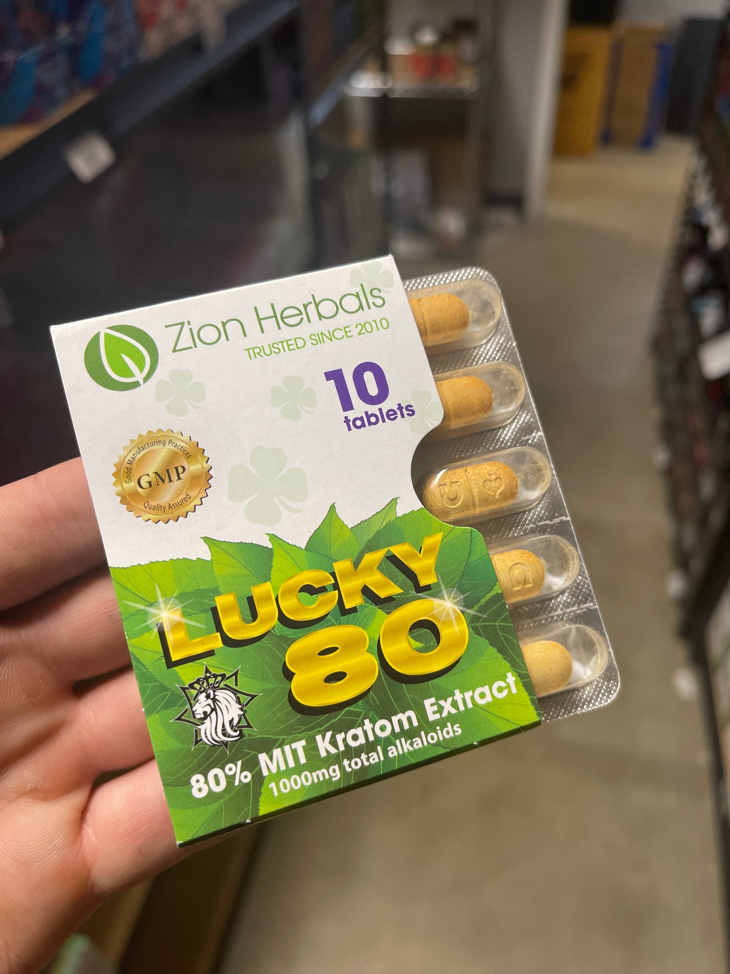 Zion Herbals Lucky 80 Kratom Caps