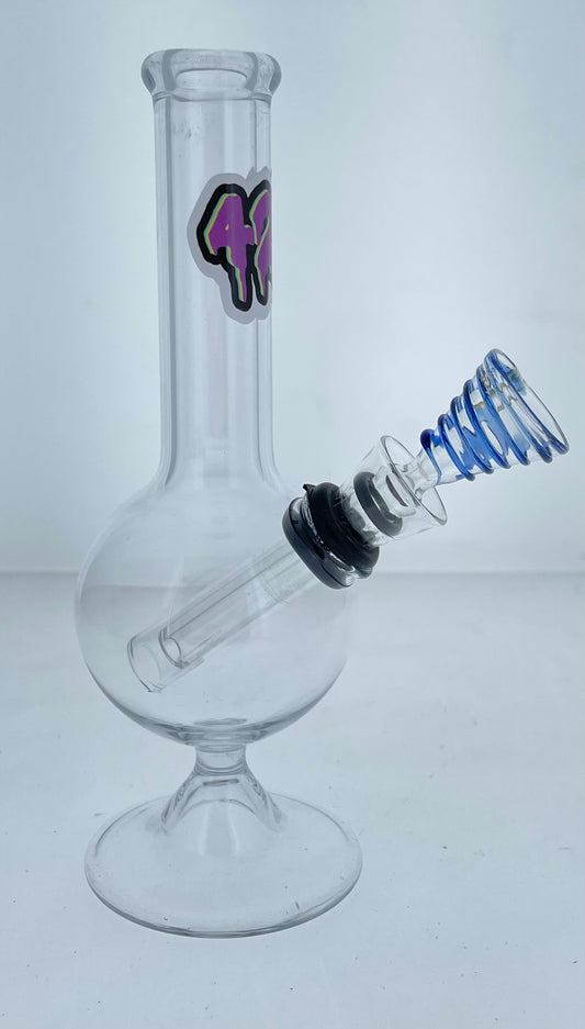 7" Graphic Bubble Beaker on Pedestal