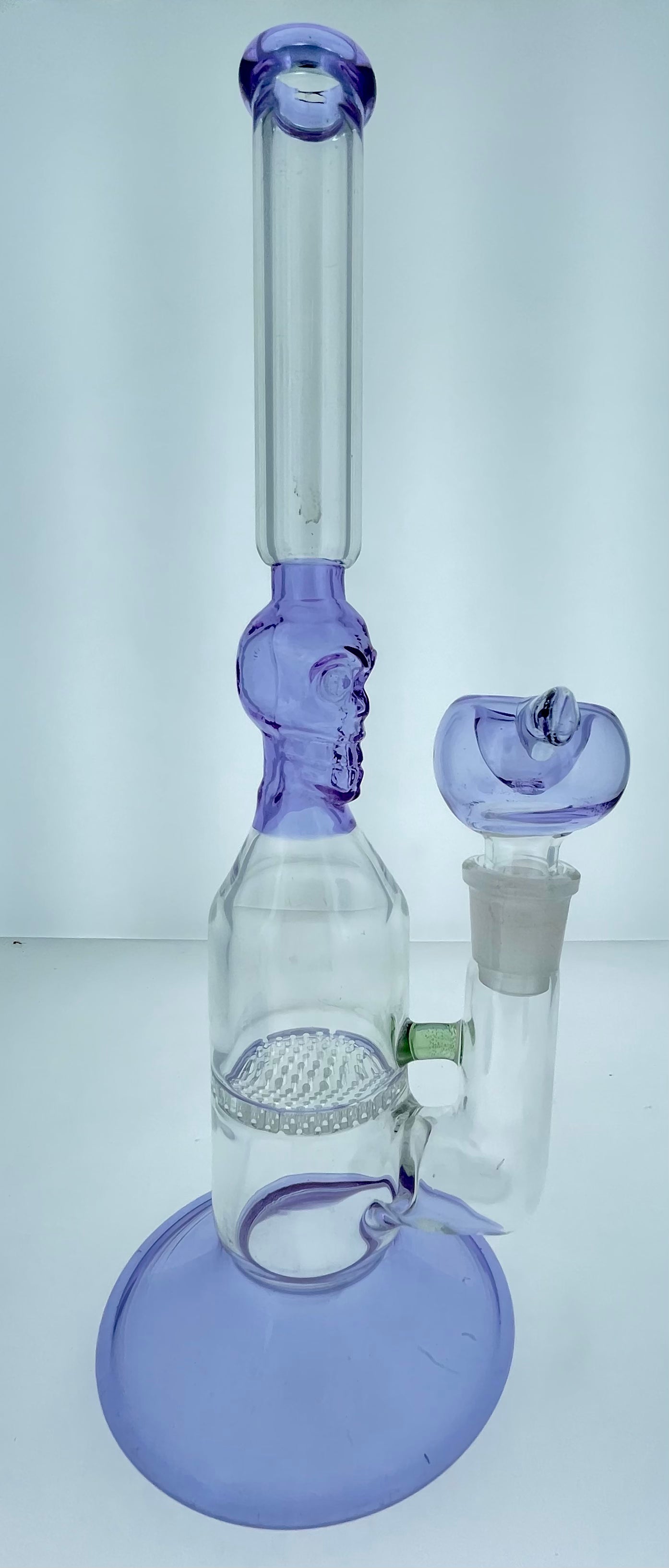 12” Straight Skull Tube W/ Honeycomb Perc