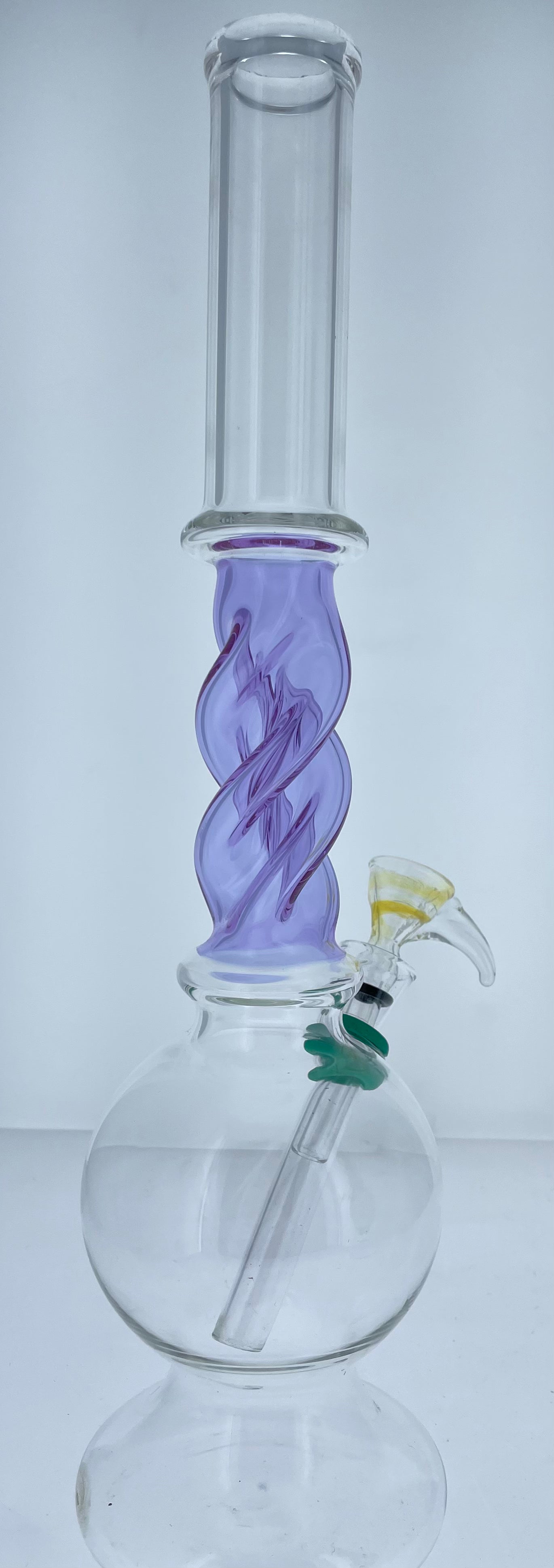 13” Twisted Bubble Beaker on Pedestal Mixed Colors