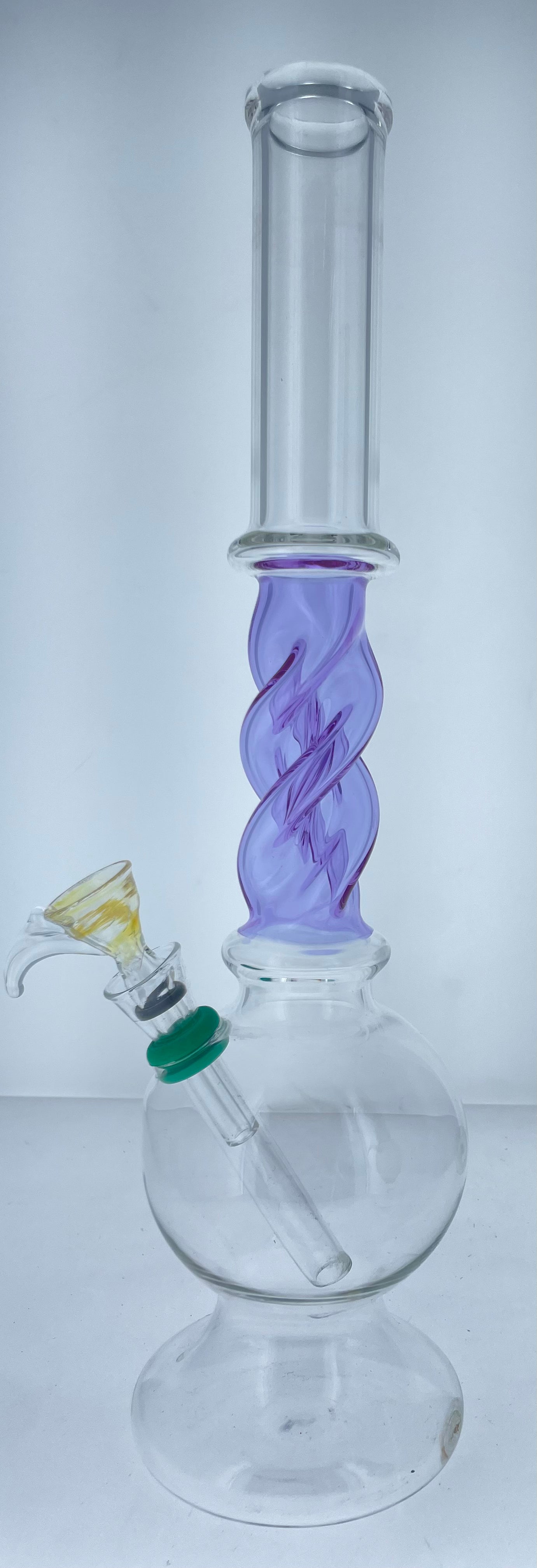 13” Twisted Bubble Beaker on Pedestal Mixed Colors