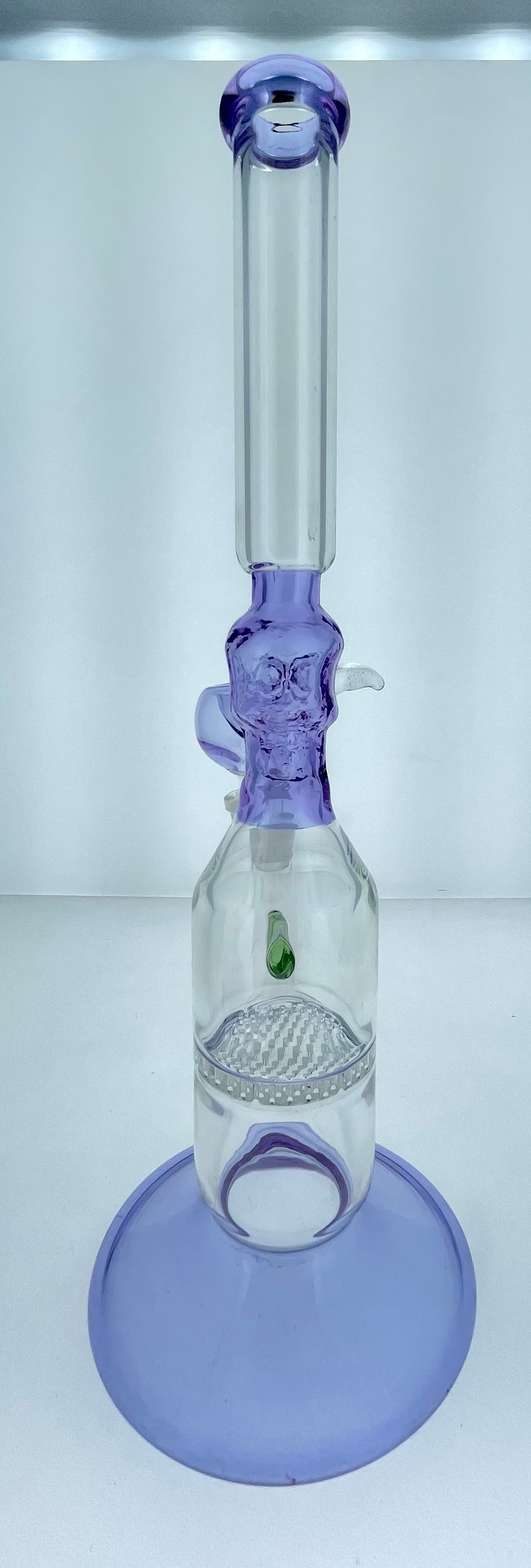 12” Straight Skull Tube W/ Honeycomb Perc