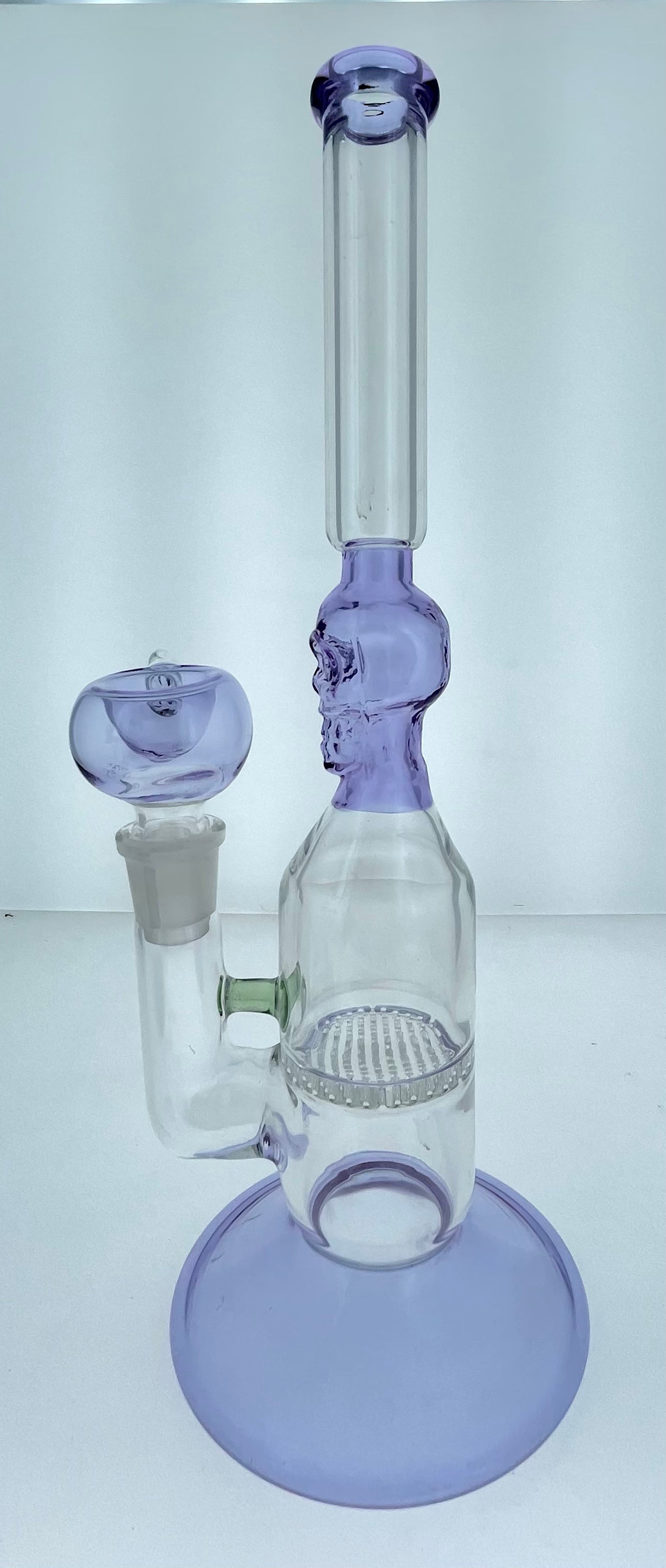 12” Straight Skull Tube W/ Honeycomb Perc