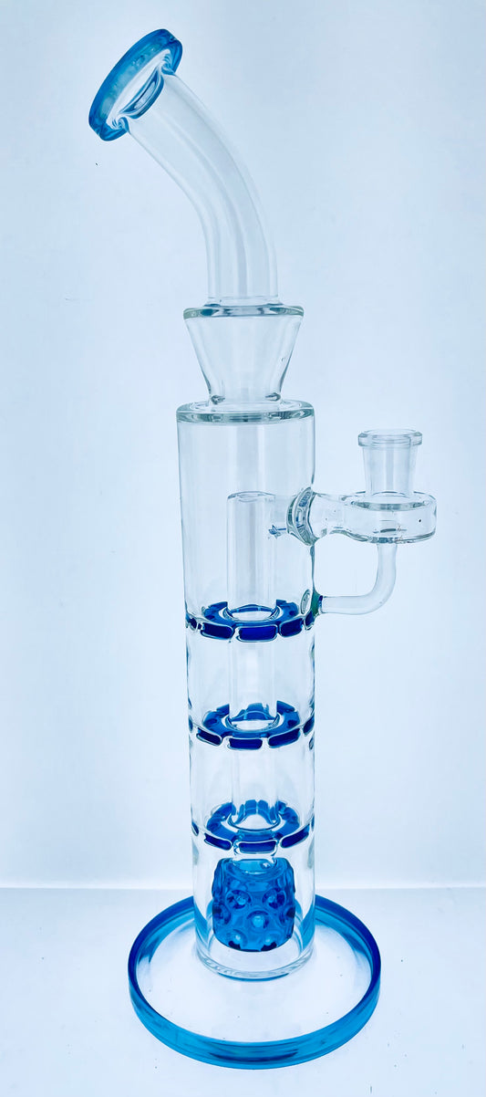 15" Triple Water Stack & Matrix Perc w/ Color Accents