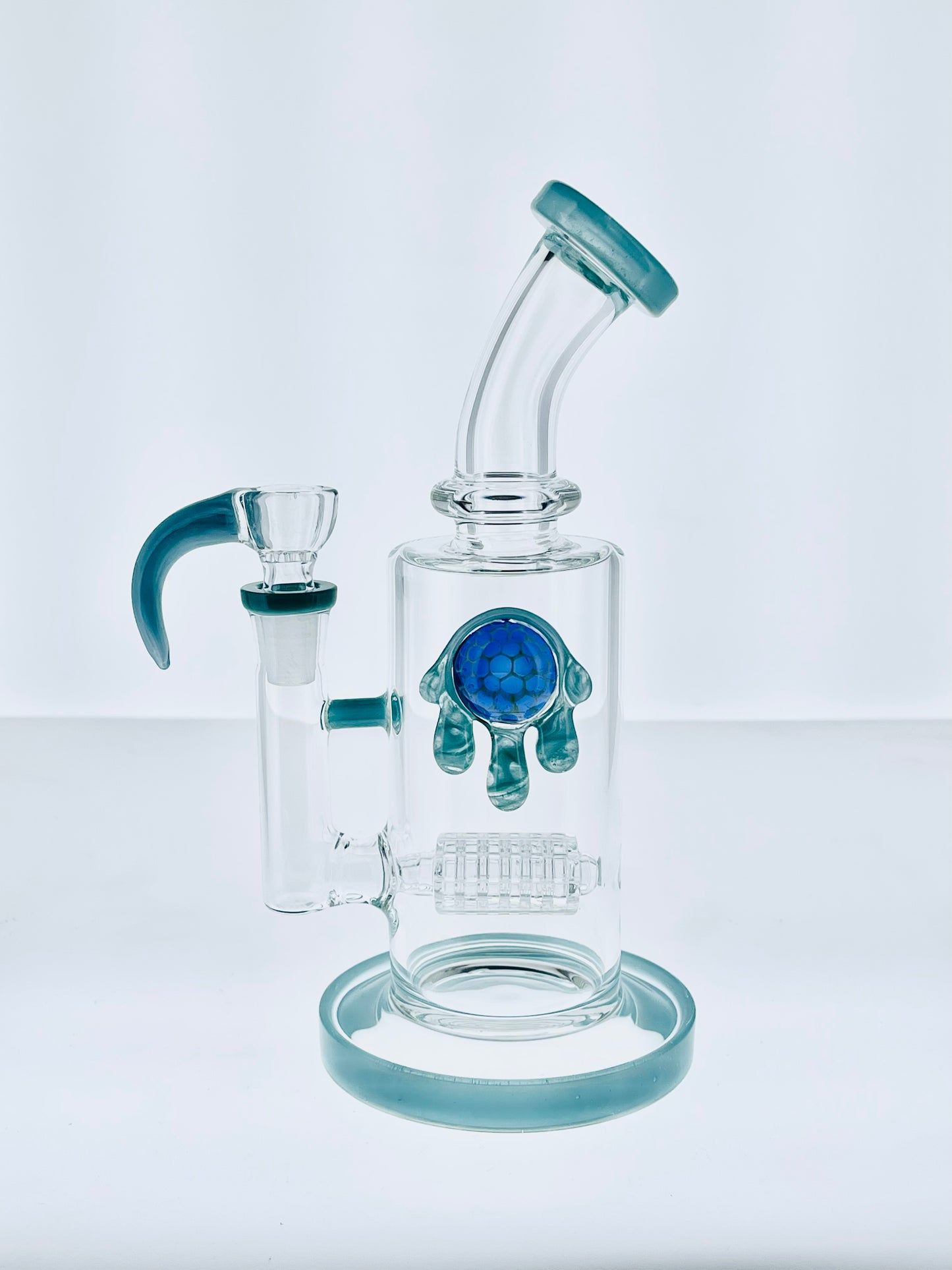 11" Bent Neck Rig w/ Honeycomb Marble & Inline Matrix