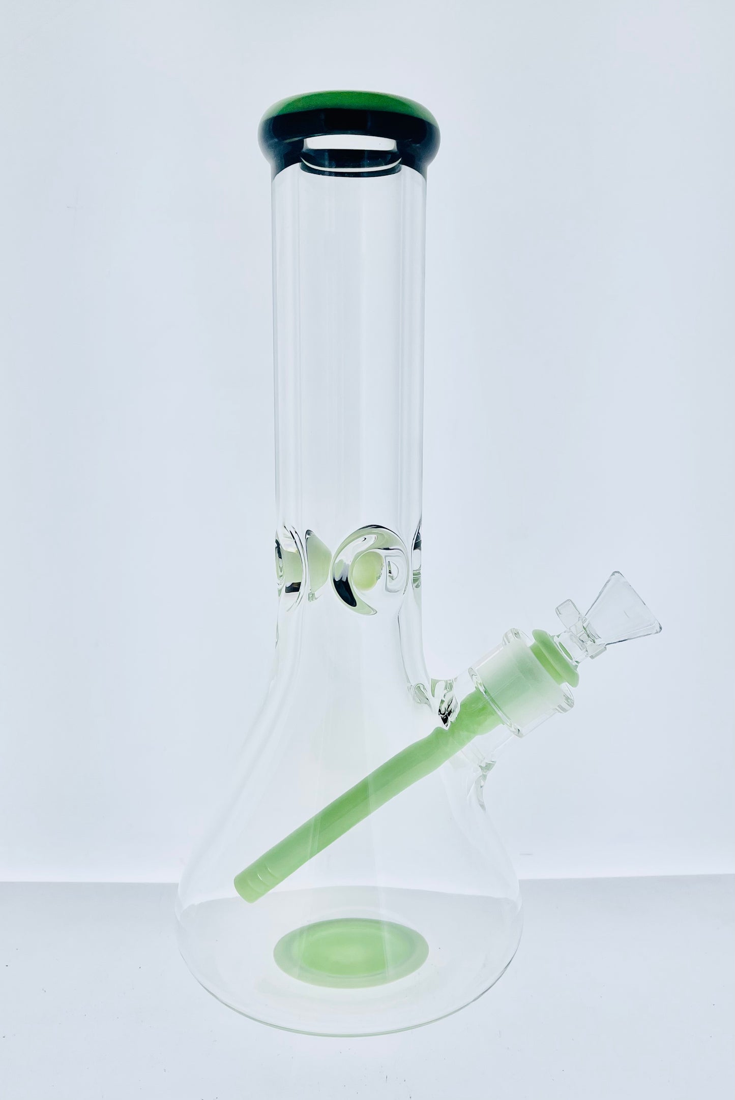 12" Color Heavy Beaker w/ Color Down Stem & Lip