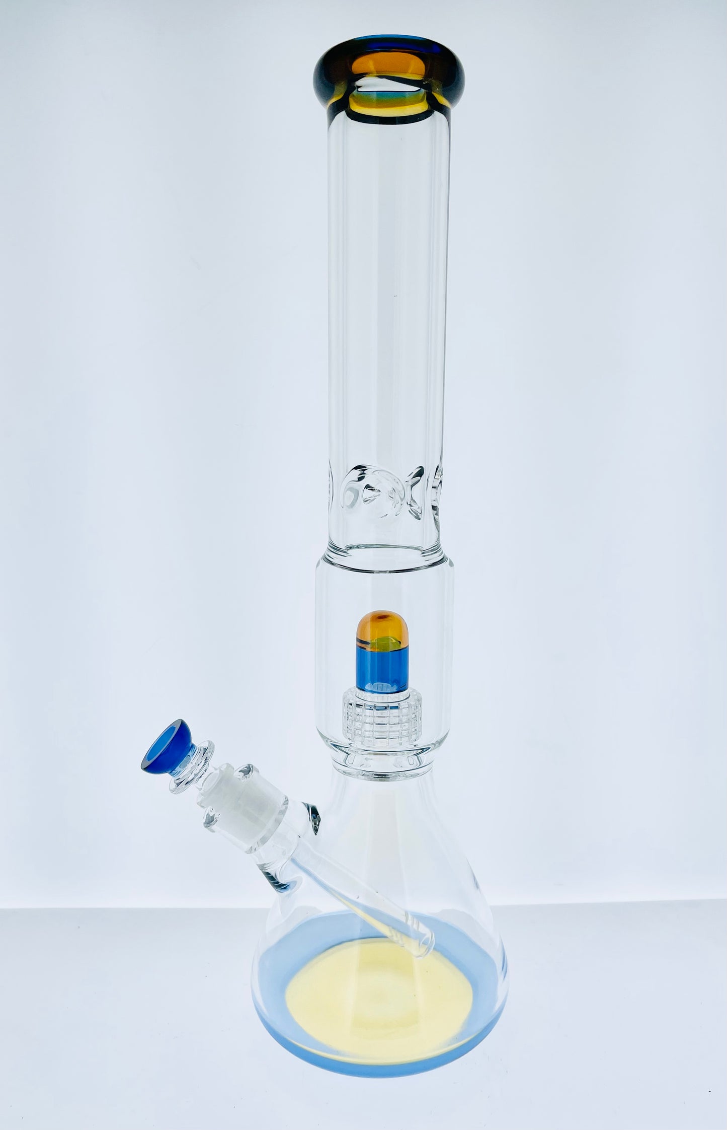 18" Double Color Beaker w/ Showerhead Perc