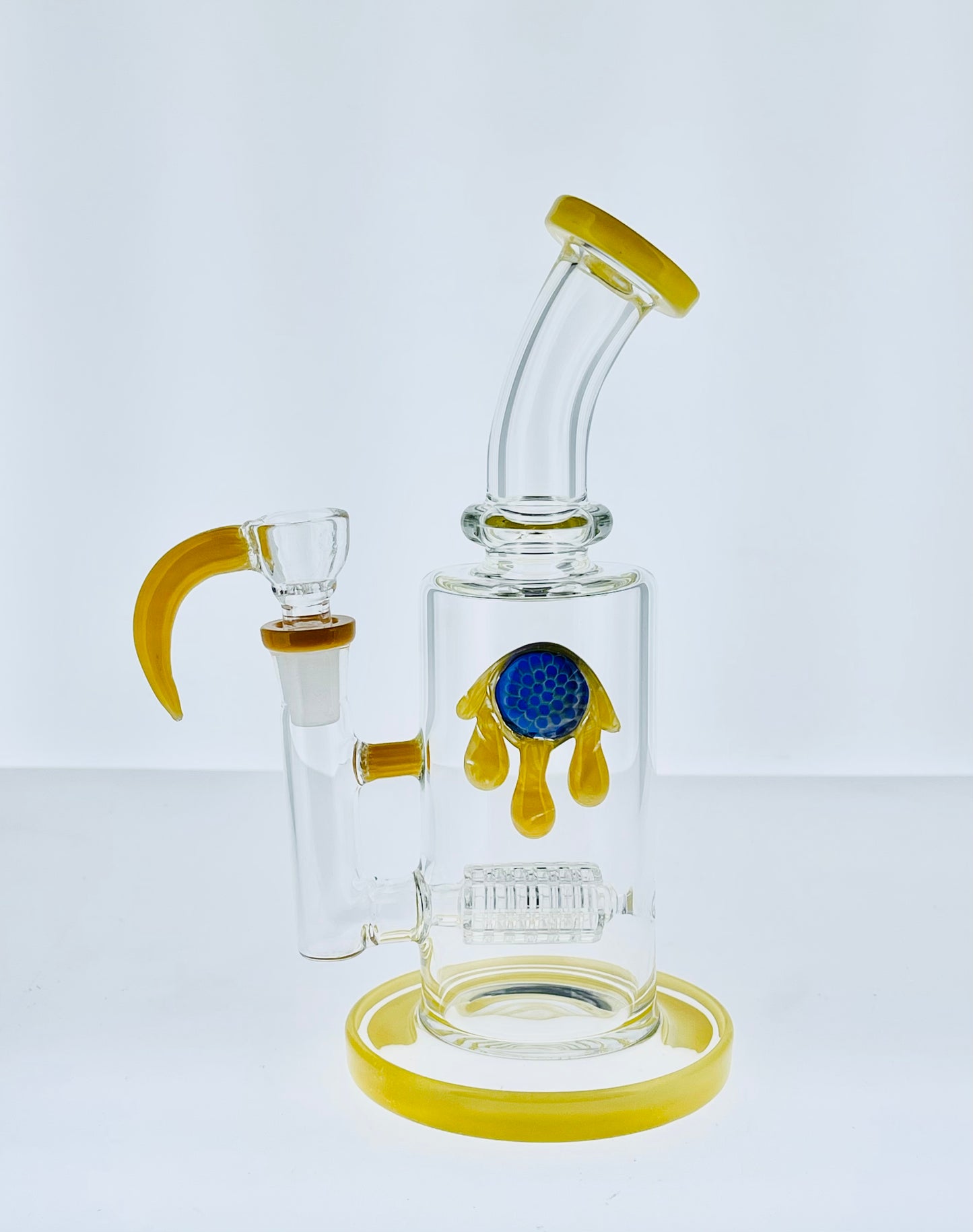 11" Bent Neck Rig w/ Honeycomb Marble & Inline Matrix