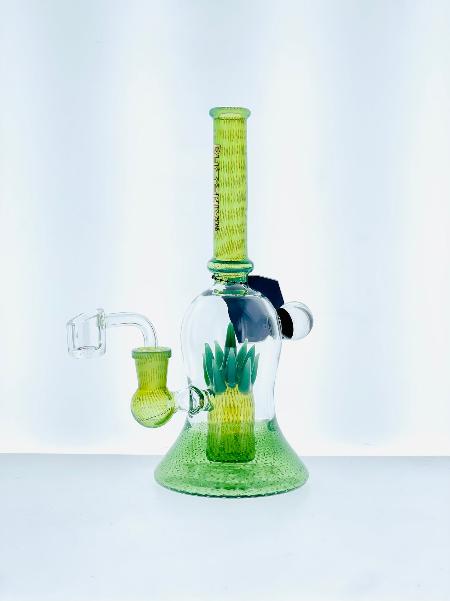 9" Phoenix Star Bubble Trap Rig w/ Pineapple Perc