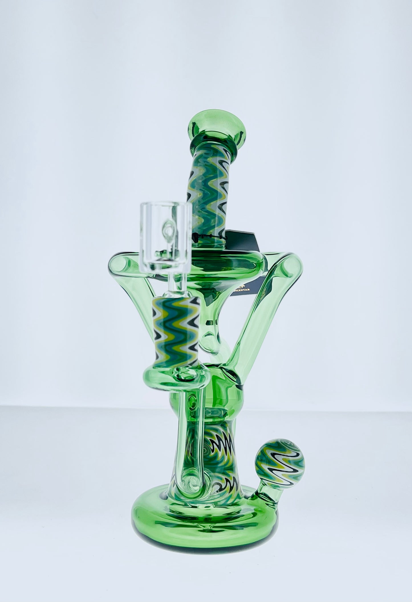 8" Phoenix Star Wig Wag Recycler w/ Double Uptake