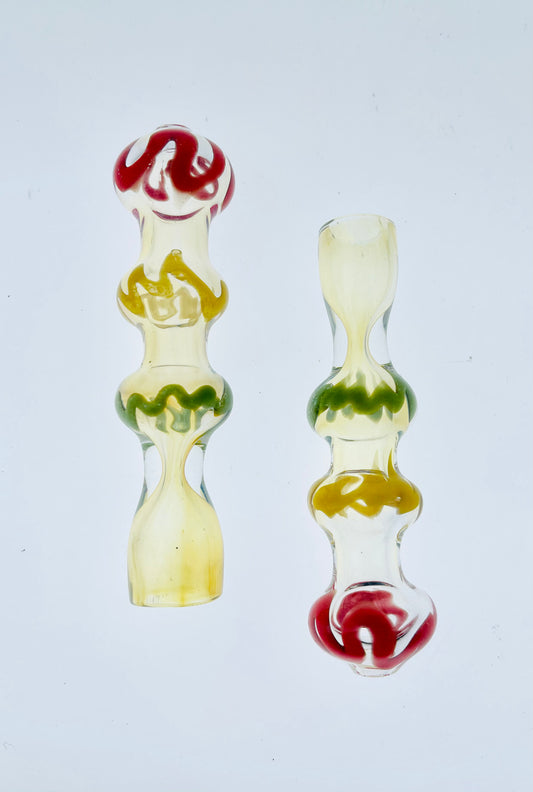 3" Fumed Triple Color Ball Chillum