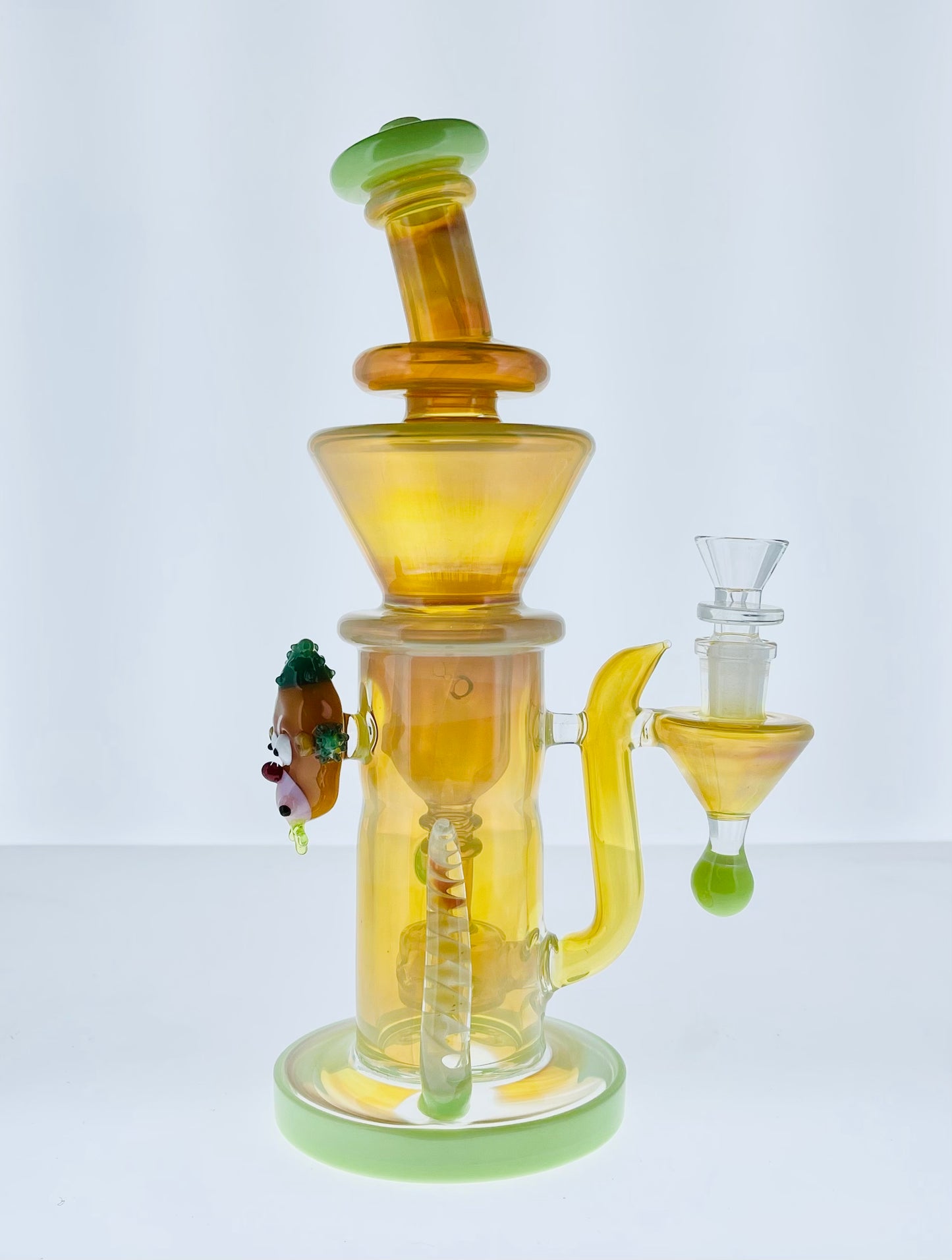 11" Fumed Incycler w/ Clown Marble