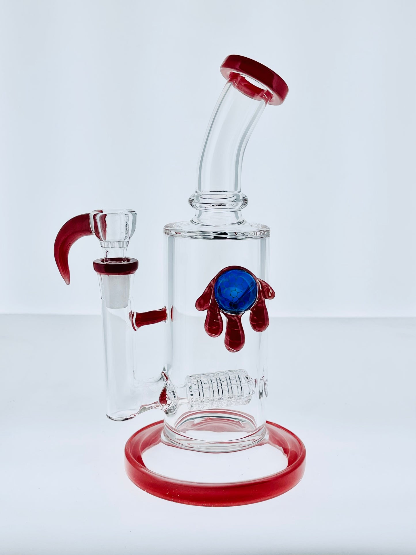 11" Bent Neck Rig w/ Honeycomb Marble & Inline Matrix