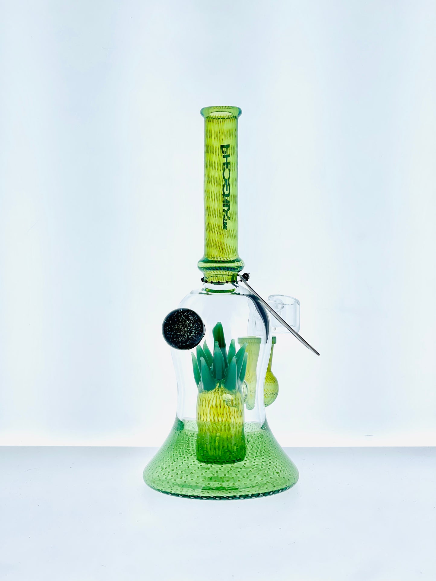 9" Phoenix Star Bubble Trap Rig w/ Pineapple Perc