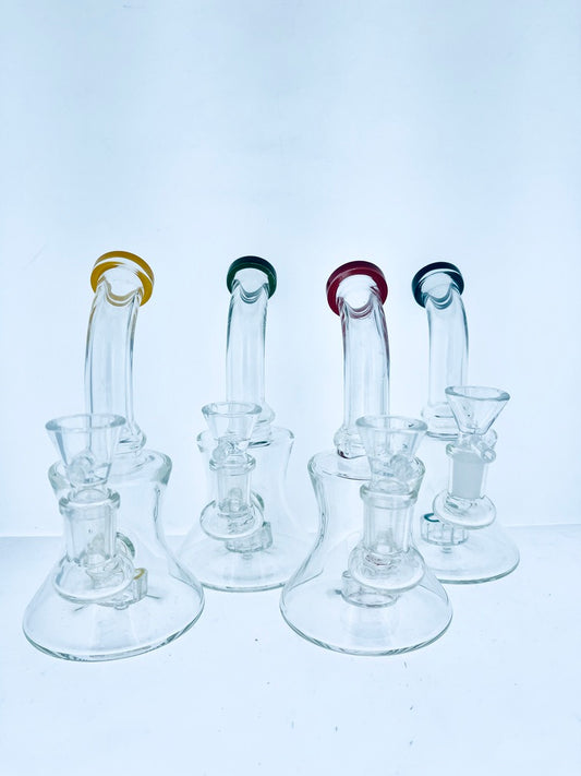 6" Colored Bell Rig w/ Color Accented Showerhead Perc