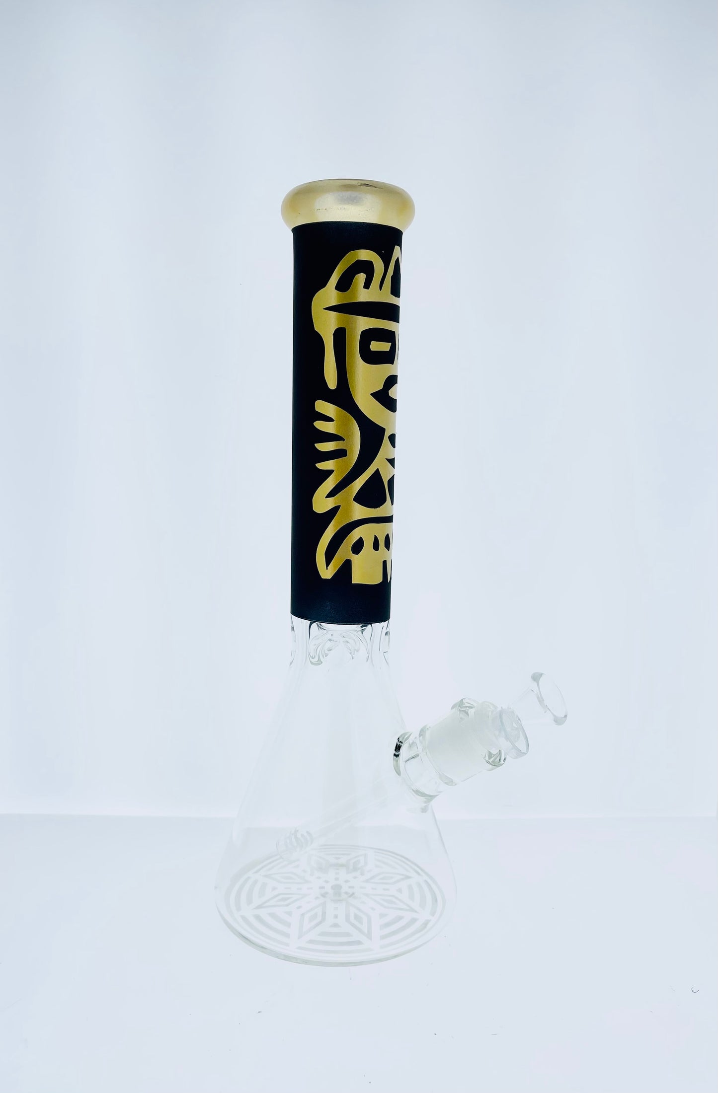 13" Blk/Gld Egypt Beaker