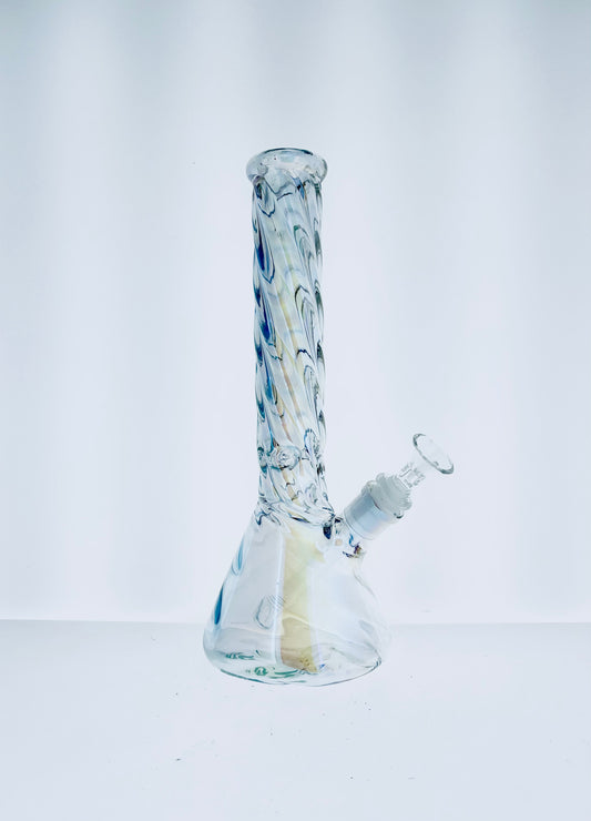 12" Holographic Twisted Neck Beaker