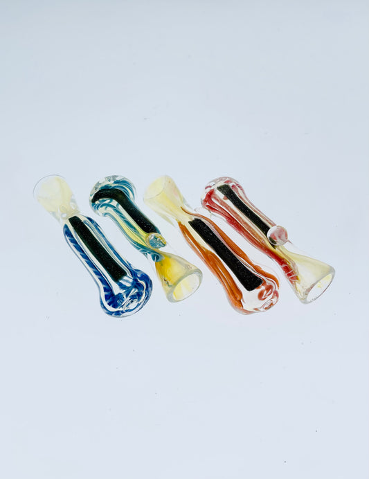 3" Cone Fumed Chillum w/ Line Work