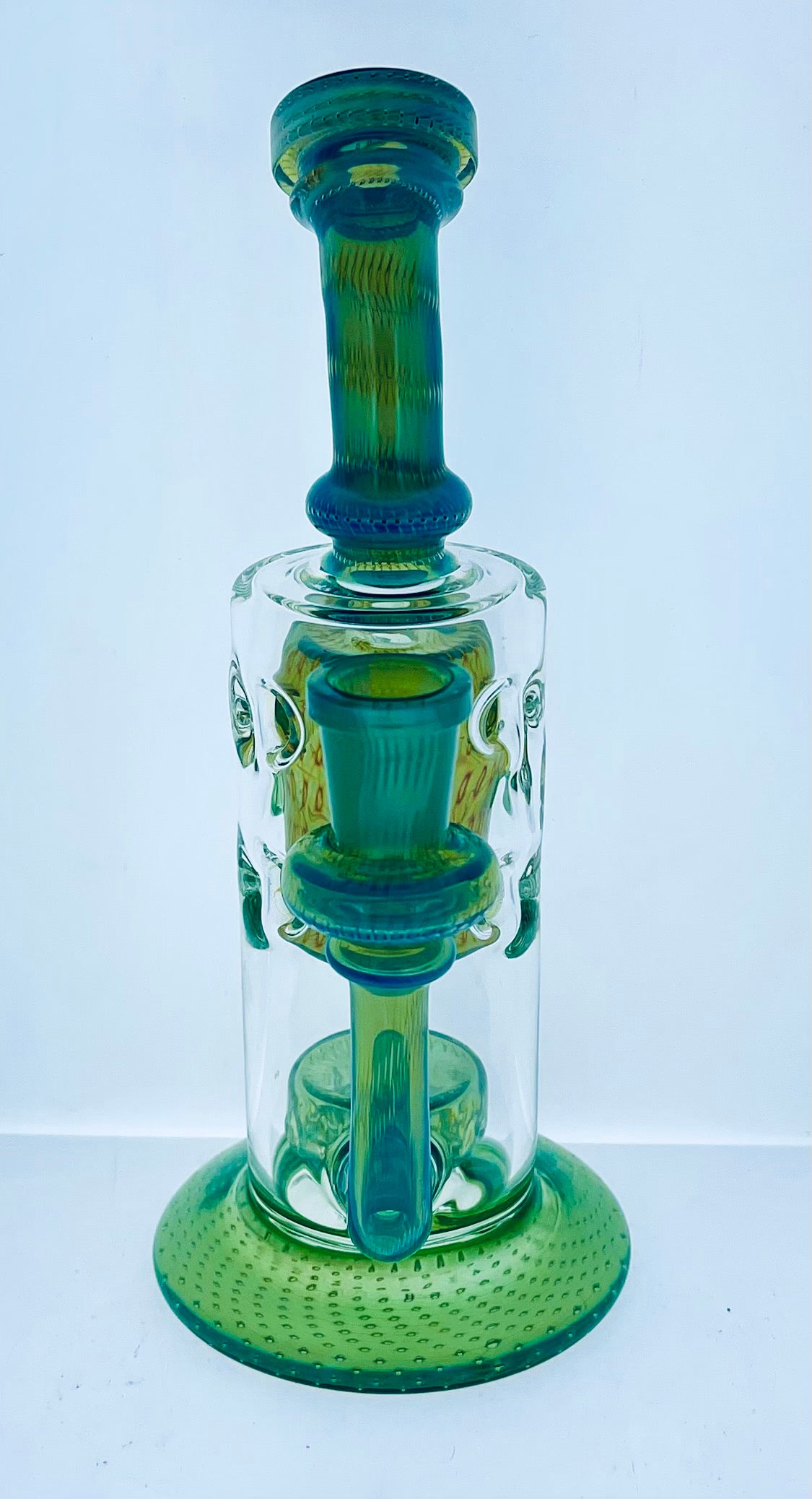 9" Color Bubble Trap Rig w/ Showerhead Perc