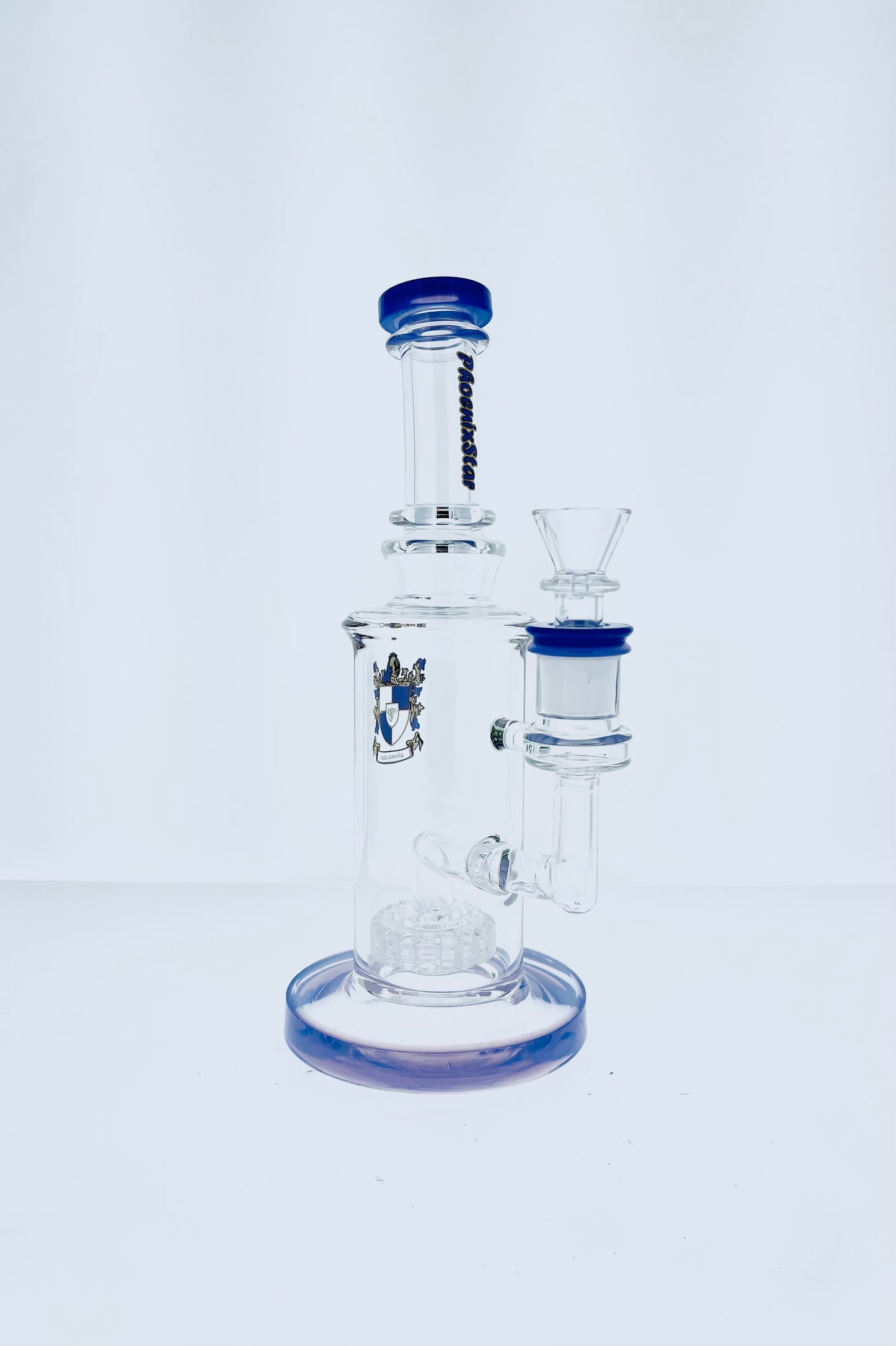 Phoenix 10" Bent Neck Rig w/ Showerhead Perc & Color Accents