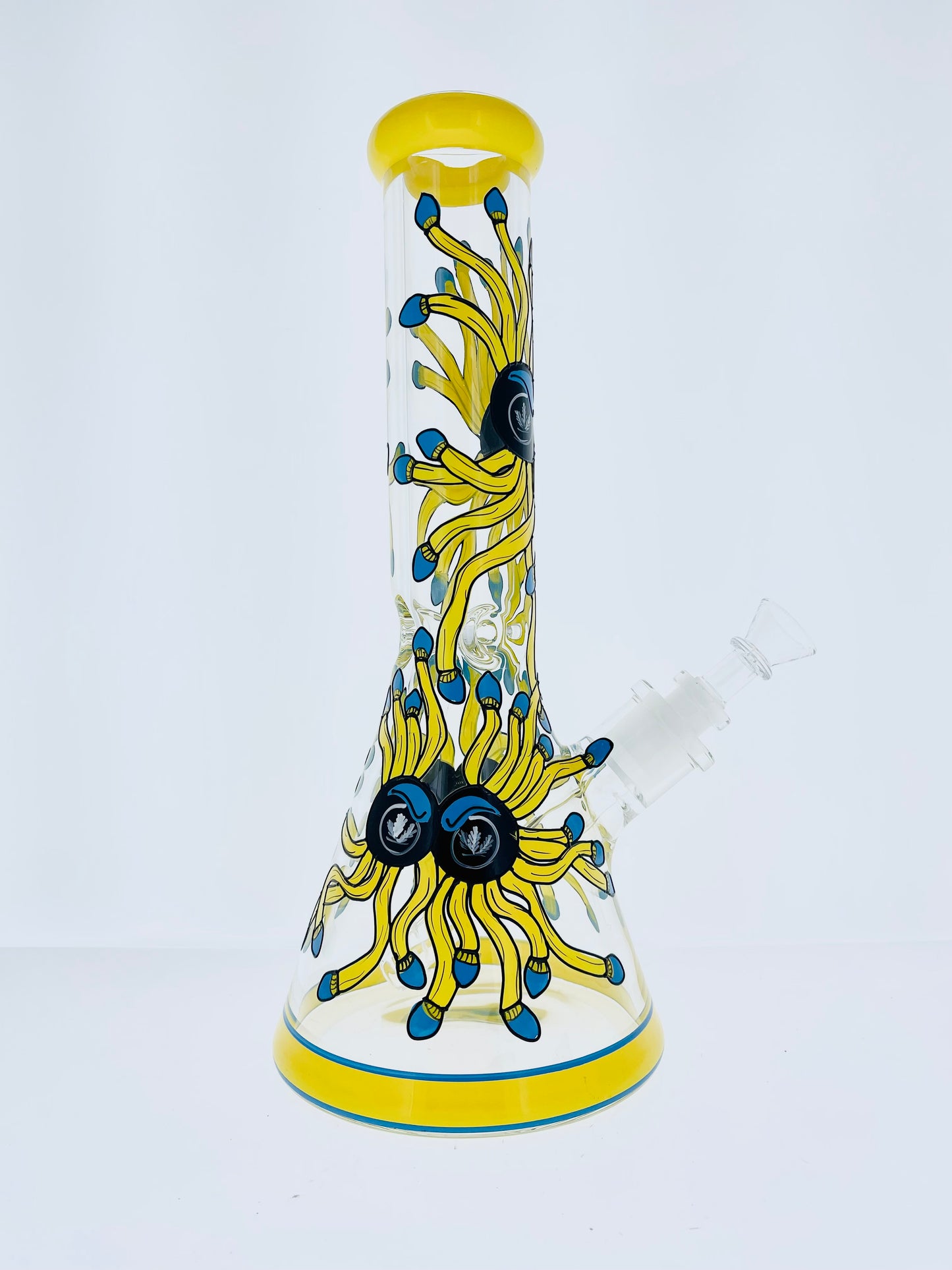 14" Painted Flower Beaker w/ Ice Catch