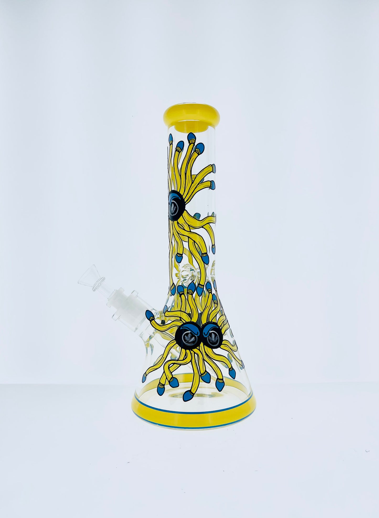 14" Painted Flower Beaker w/ Ice Catch