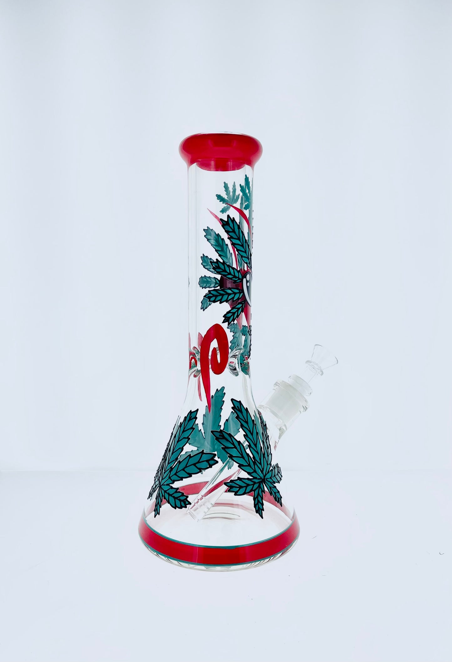 14" Painted Flower Beaker w/ Ice Catch