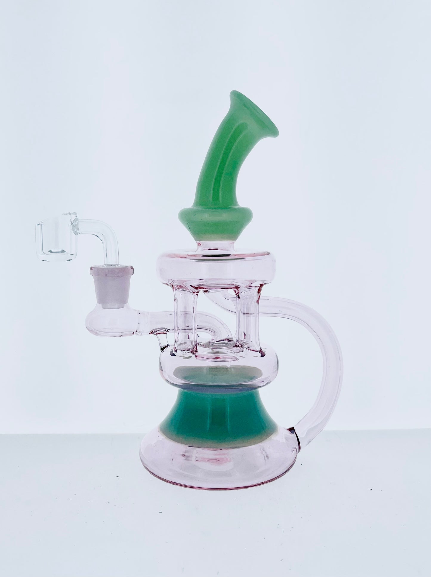 8" Color Recycler Rig w/ Showerhead Perc