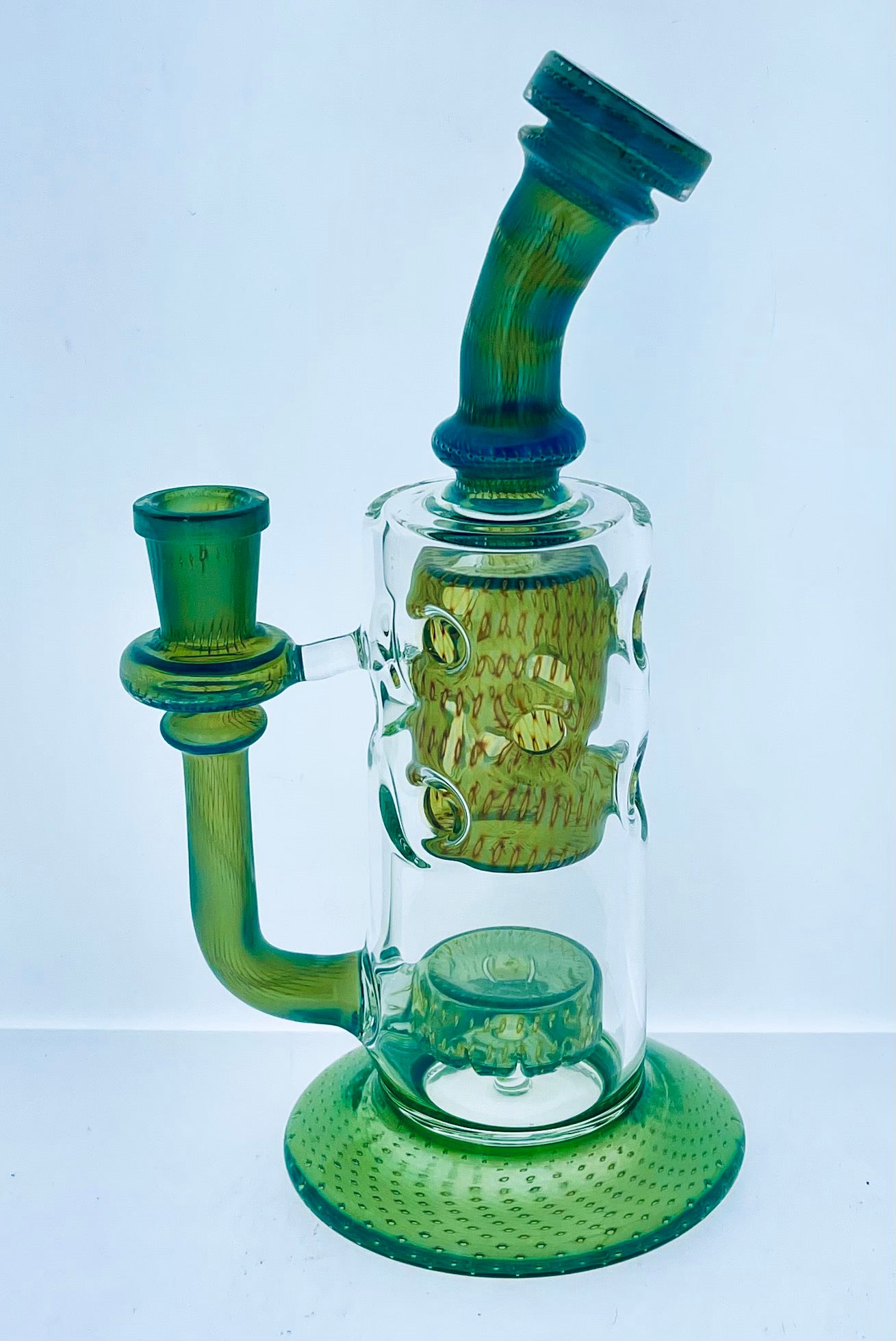 9" Color Bubble Trap Rig w/ Showerhead Perc