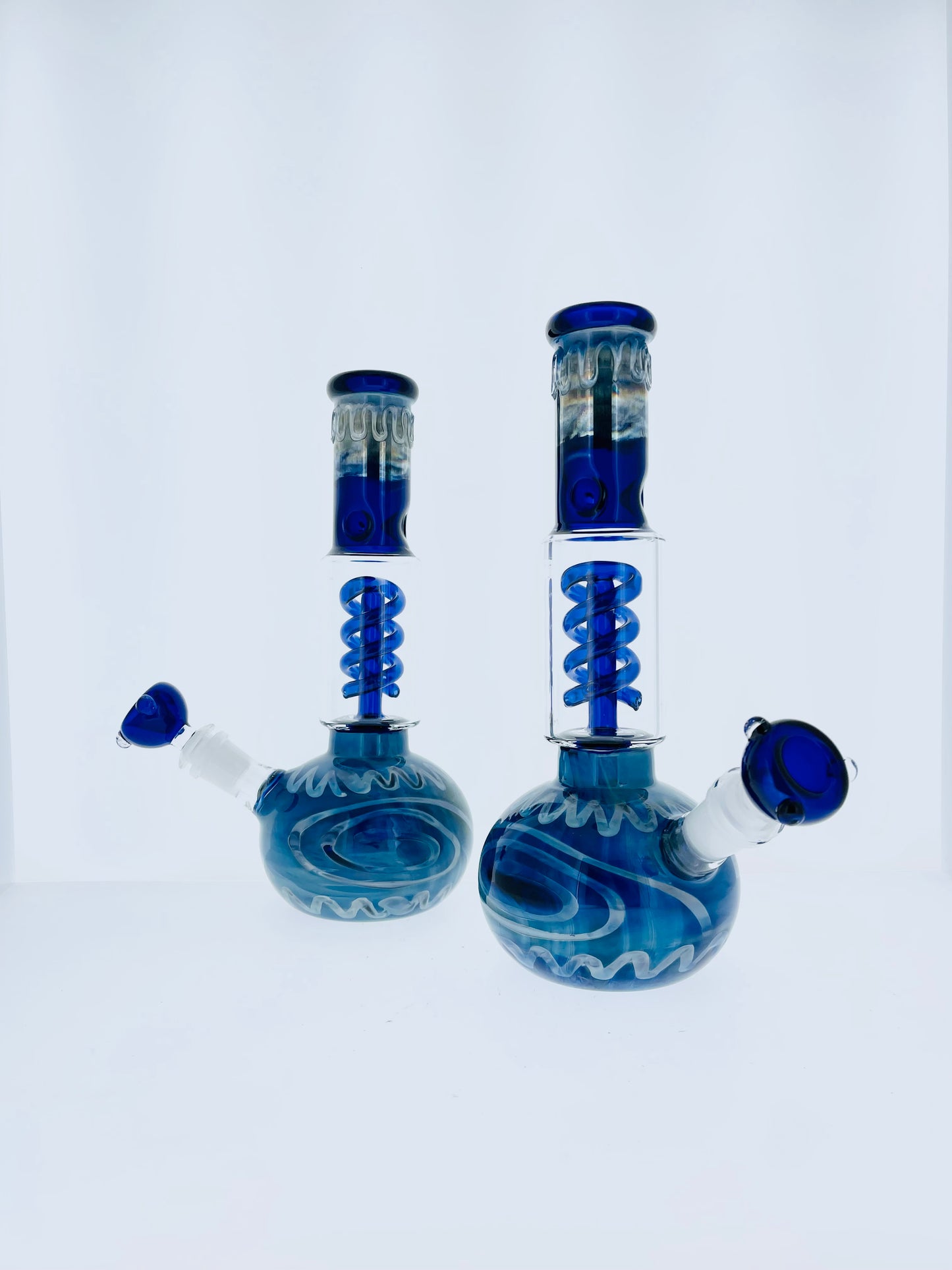 11" Silver Fumed Beaker w/ Helix Perc