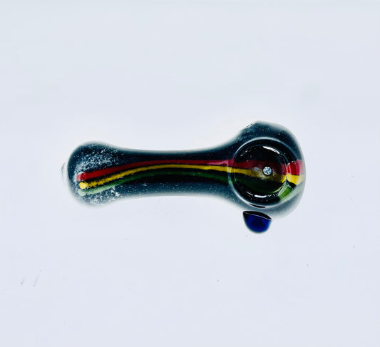 Atomic Glass 3" Rasta hand Pipe