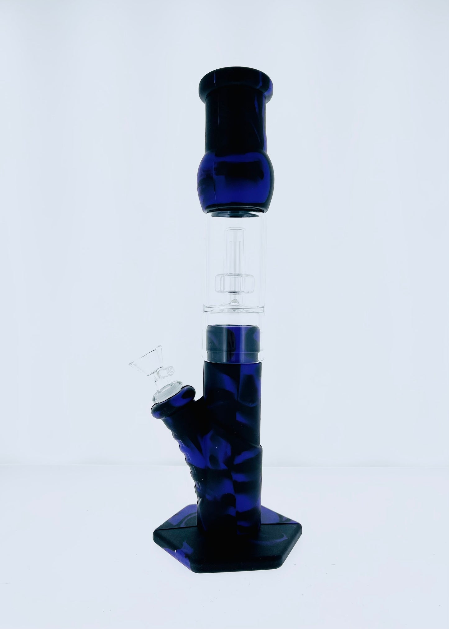 13" Silicone Straight w/ Glass Showerhead Perc