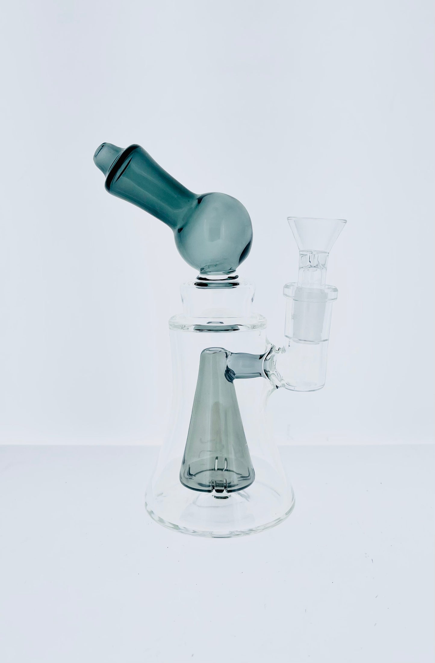 6.5" Ball Bent Neck Rig w/ Color & Pyramid Perc