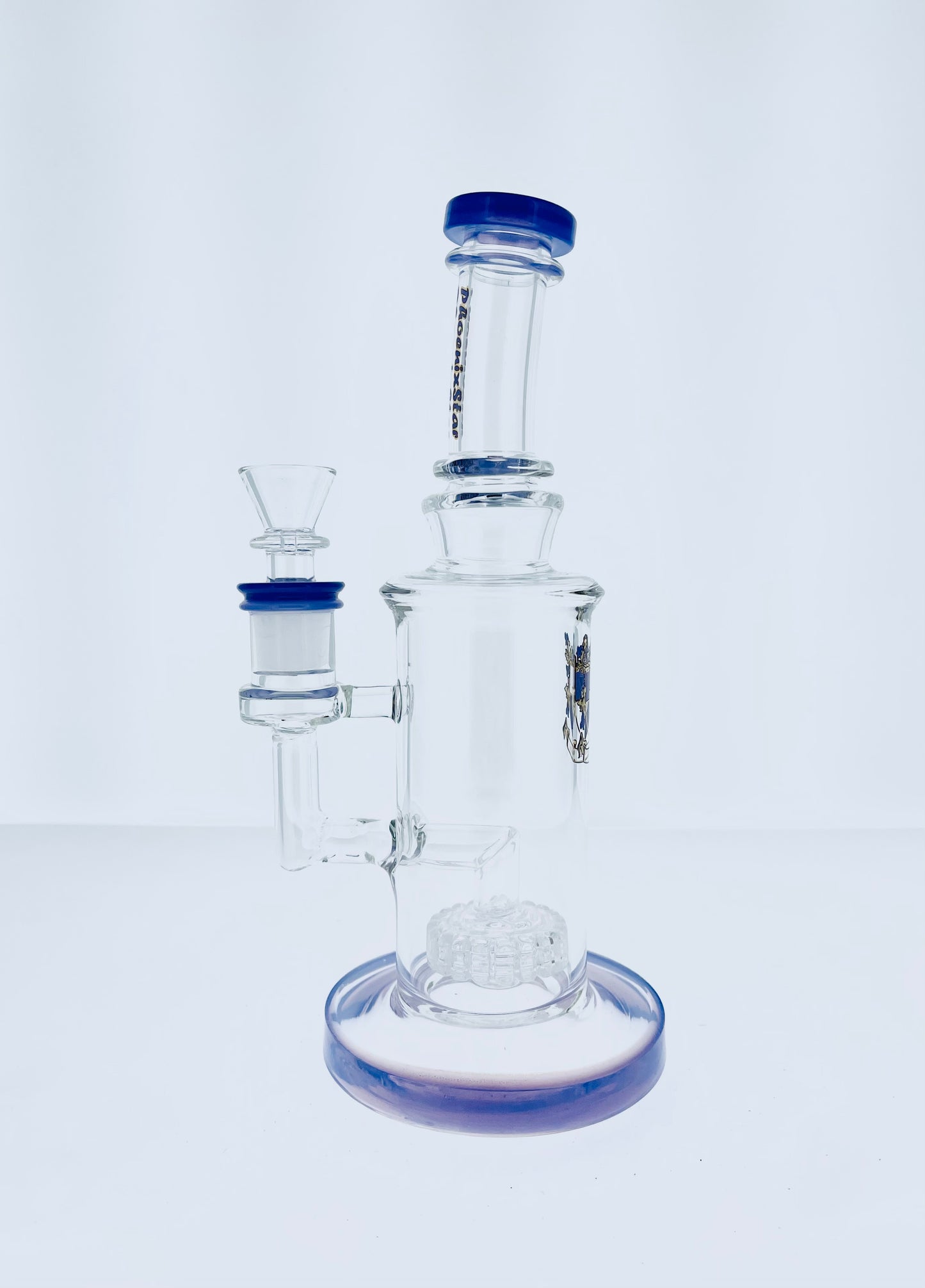 Phoenix 10" Bent Neck Rig w/ Showerhead Perc & Color Accents