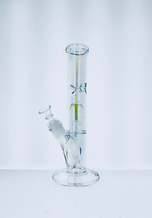 12"Holographic Straight Tube w/ UV Showerhead Perc