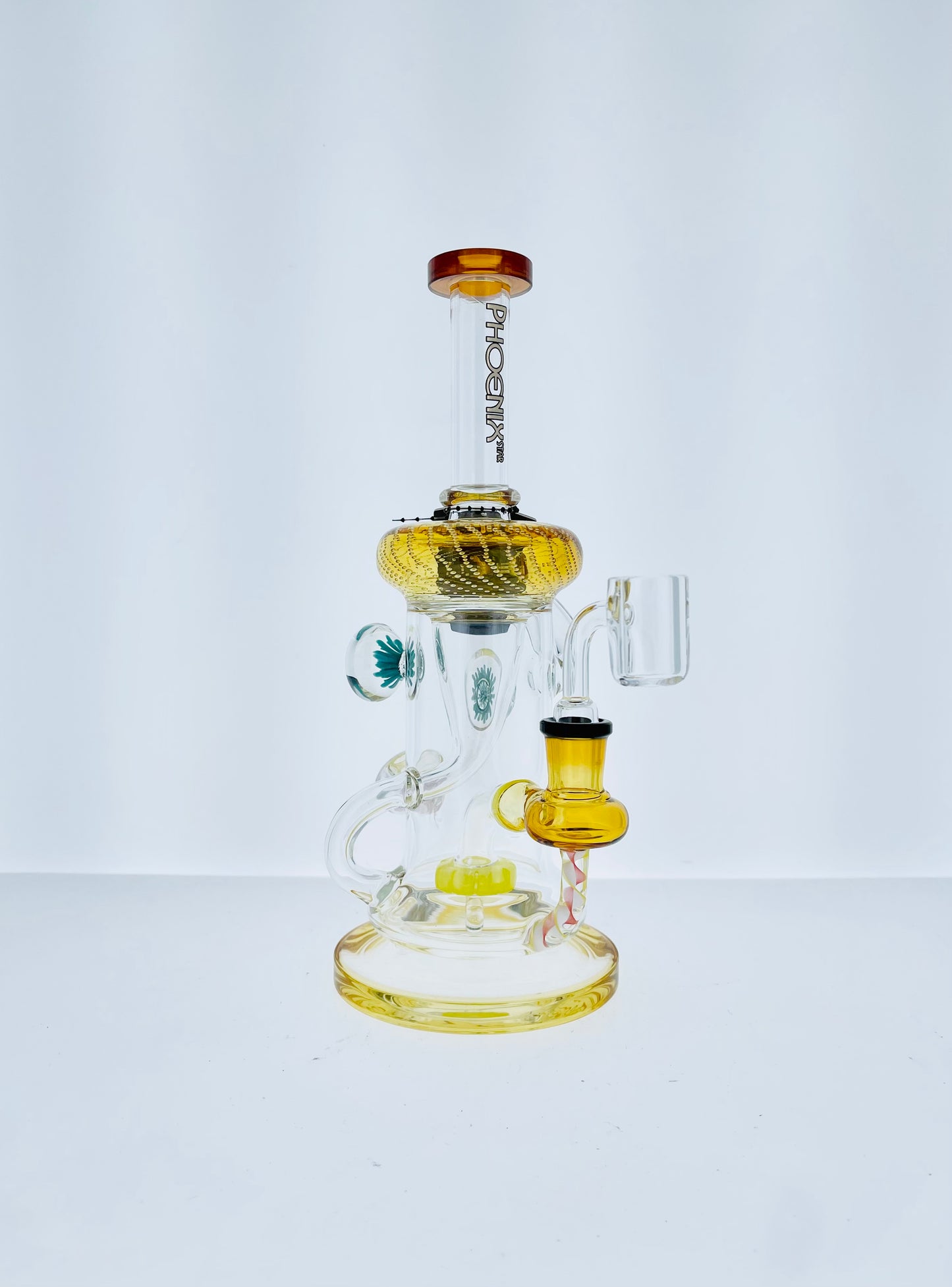 Phoenix 10" Bubble Trap Rig w/ Triple Marble