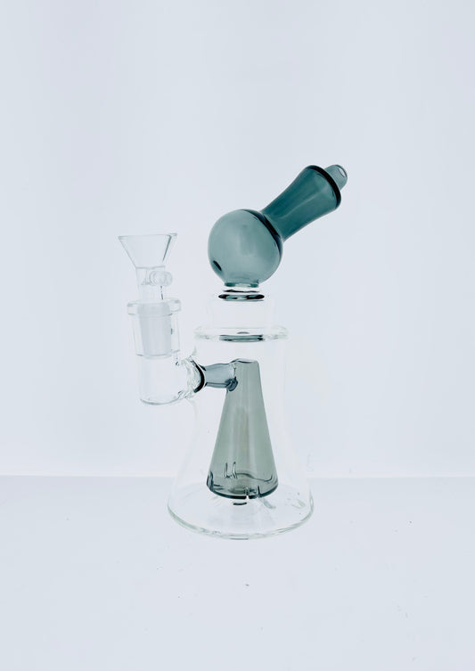 6.5" Ball Bent Neck Rig w/ Color & Pyramid Perc