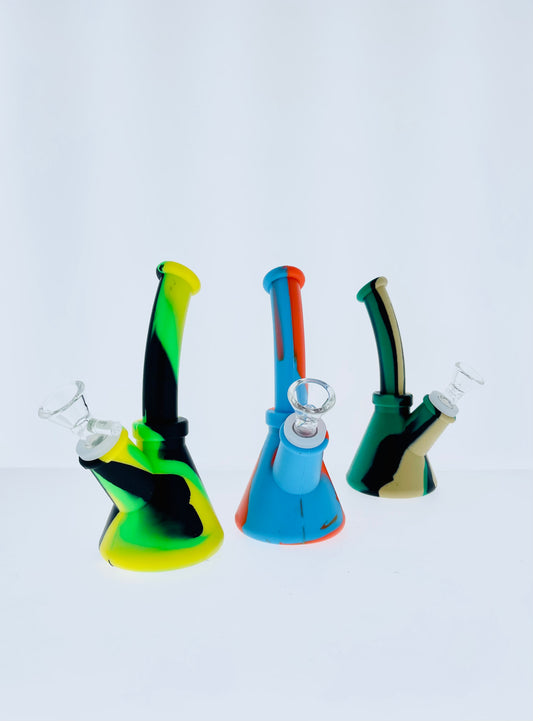 7" Mini Bent Neck Silicone Rig