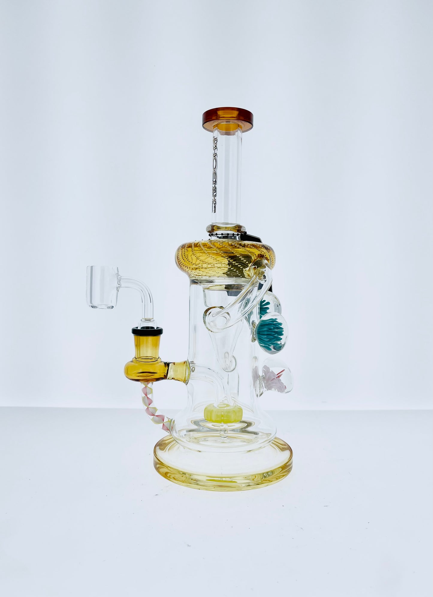 Phoenix 10" Bubble Trap Rig w/ Triple Marble