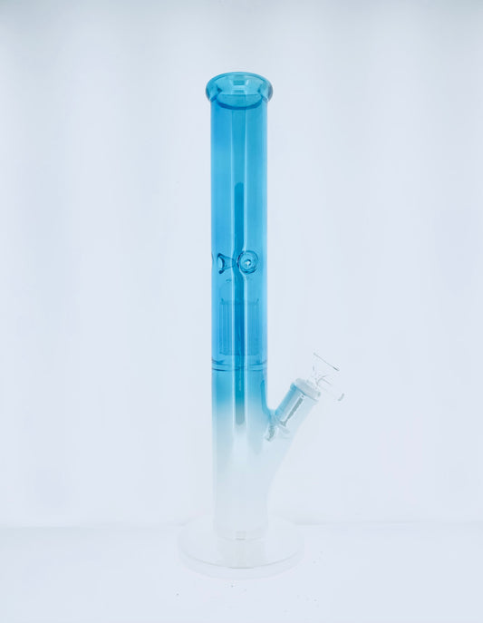 16" Blue Holographic Straight w/ Tree Arm Perc