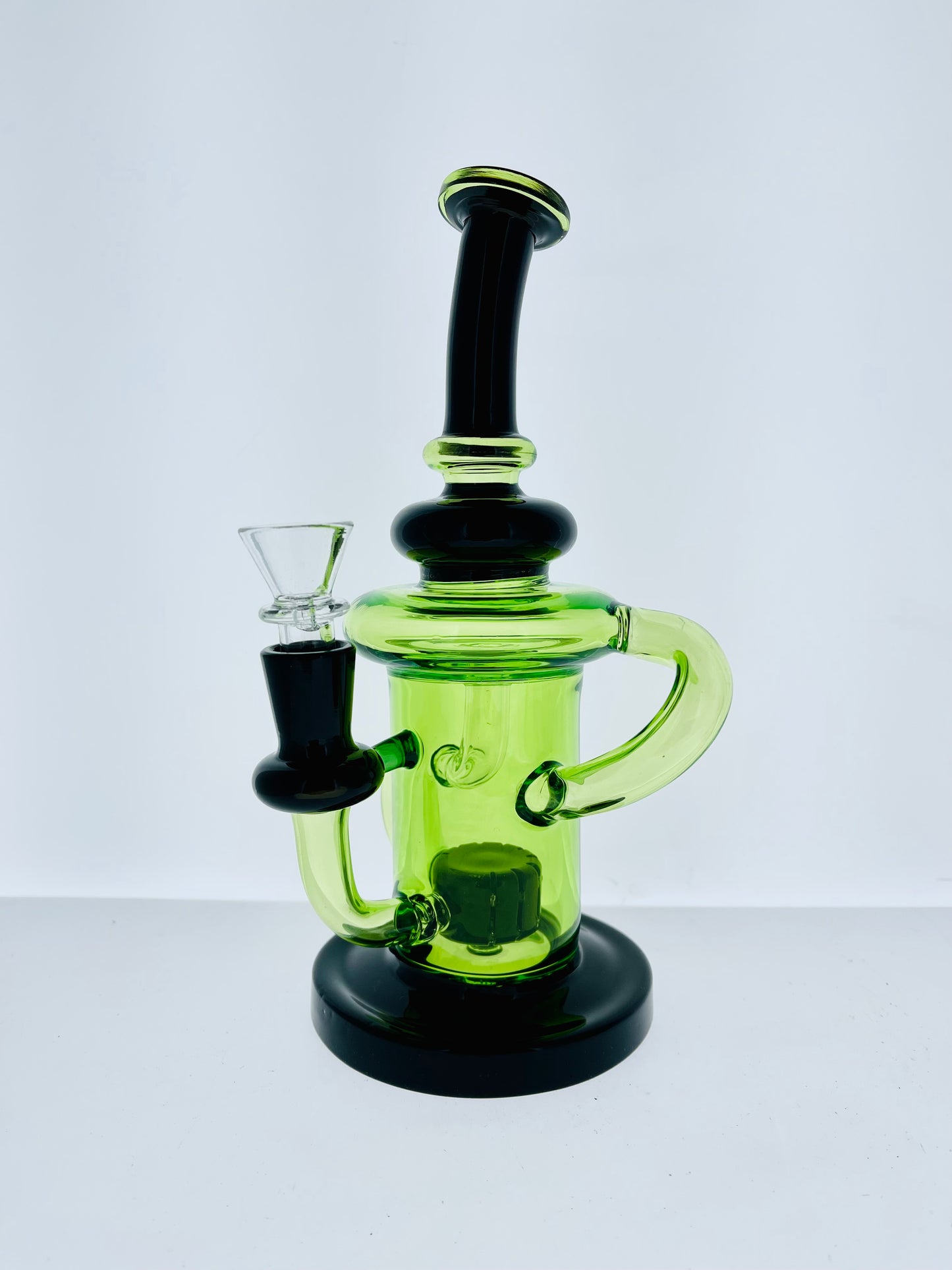 9" Full Color Recycler w/ Showerhead Perc & Dual Color