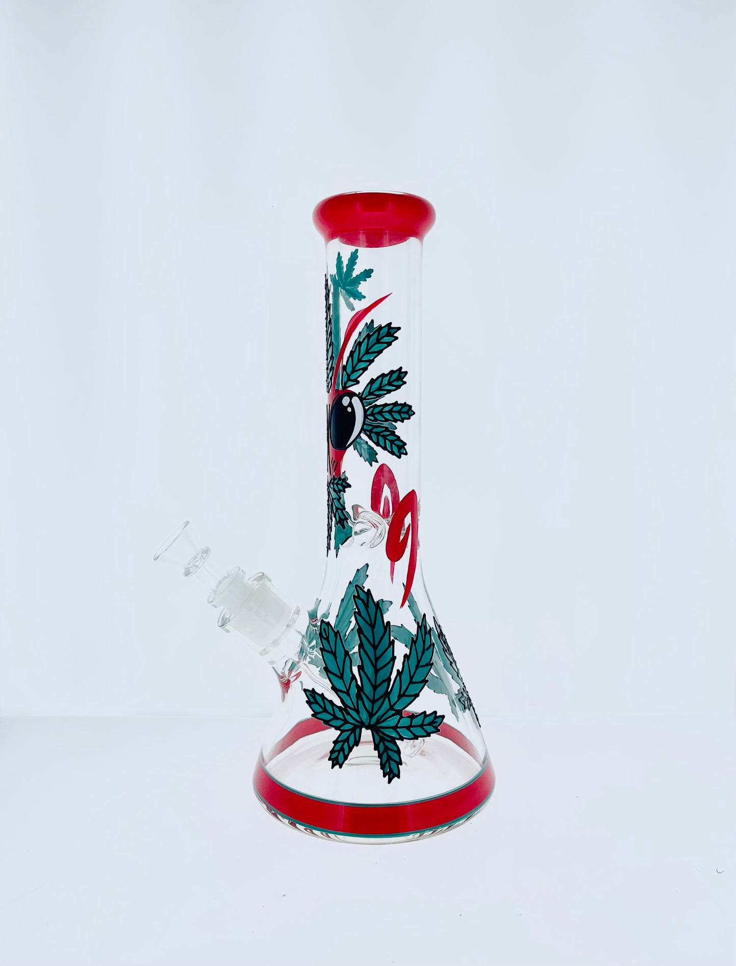 14" Painted Flower Beaker w/ Ice Catch