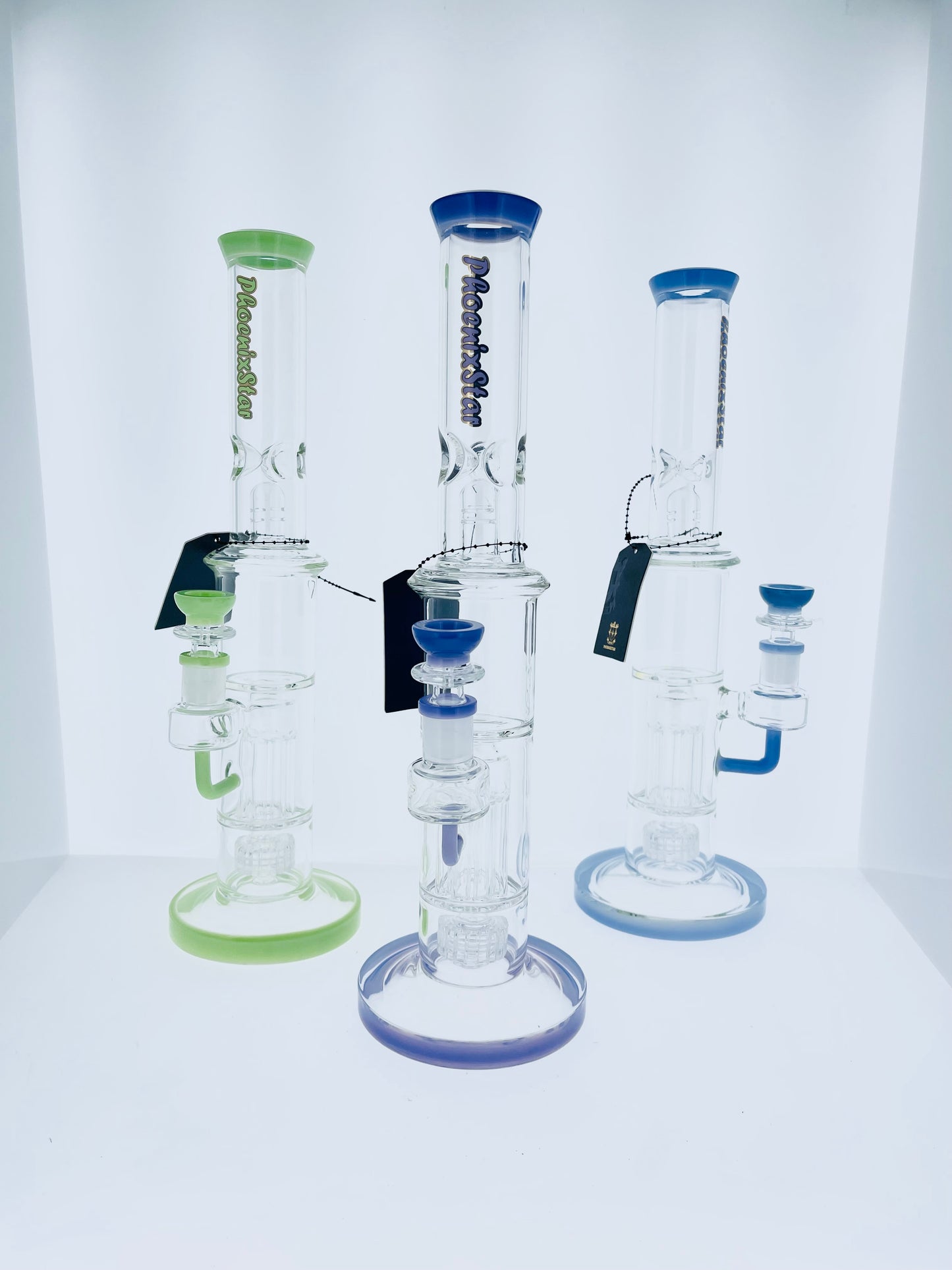 Phoenix 14" Color Rig w/ Showerhead Perc & Tree Arm Perc