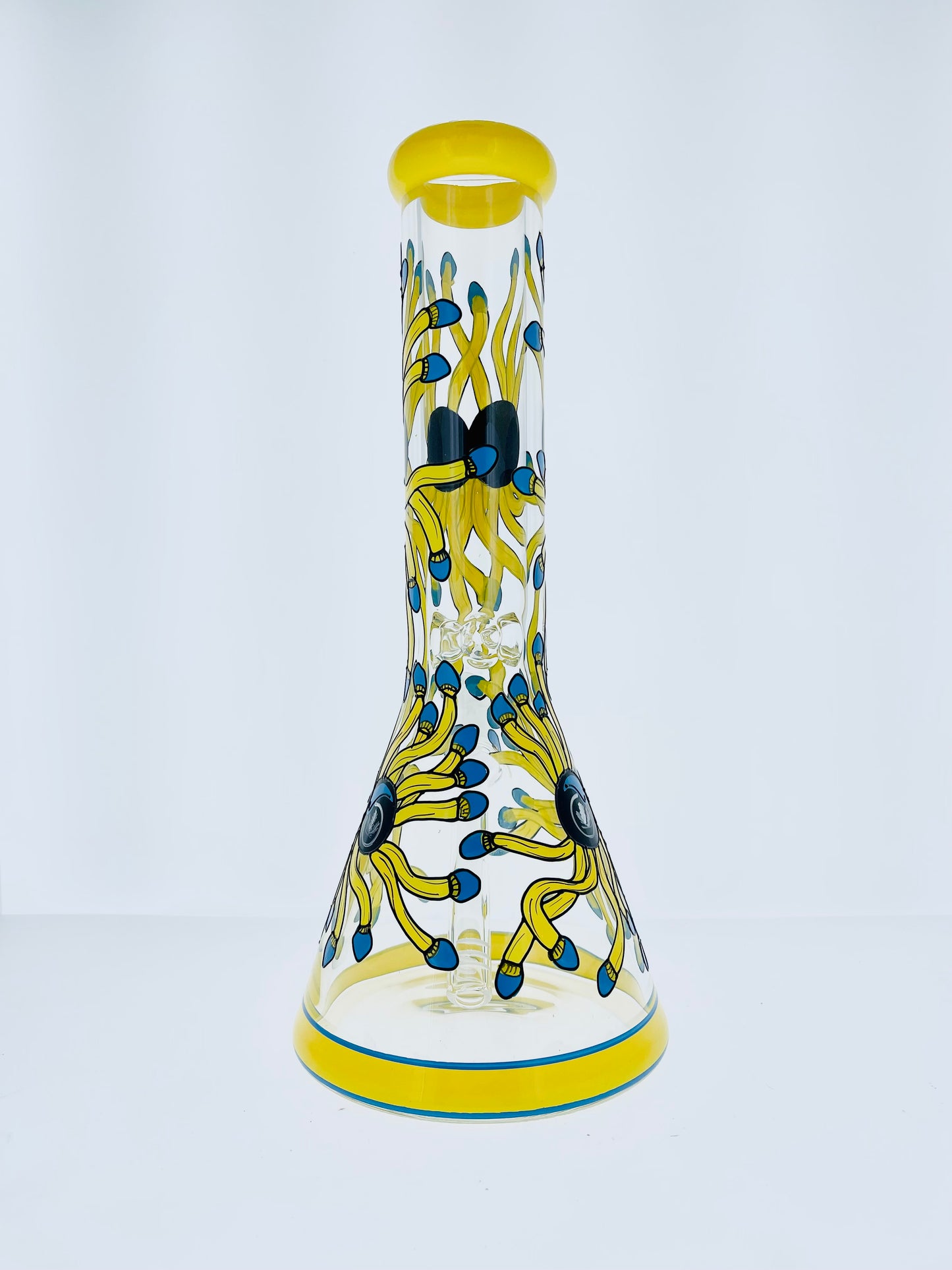 14" Painted Flower Beaker w/ Ice Catch